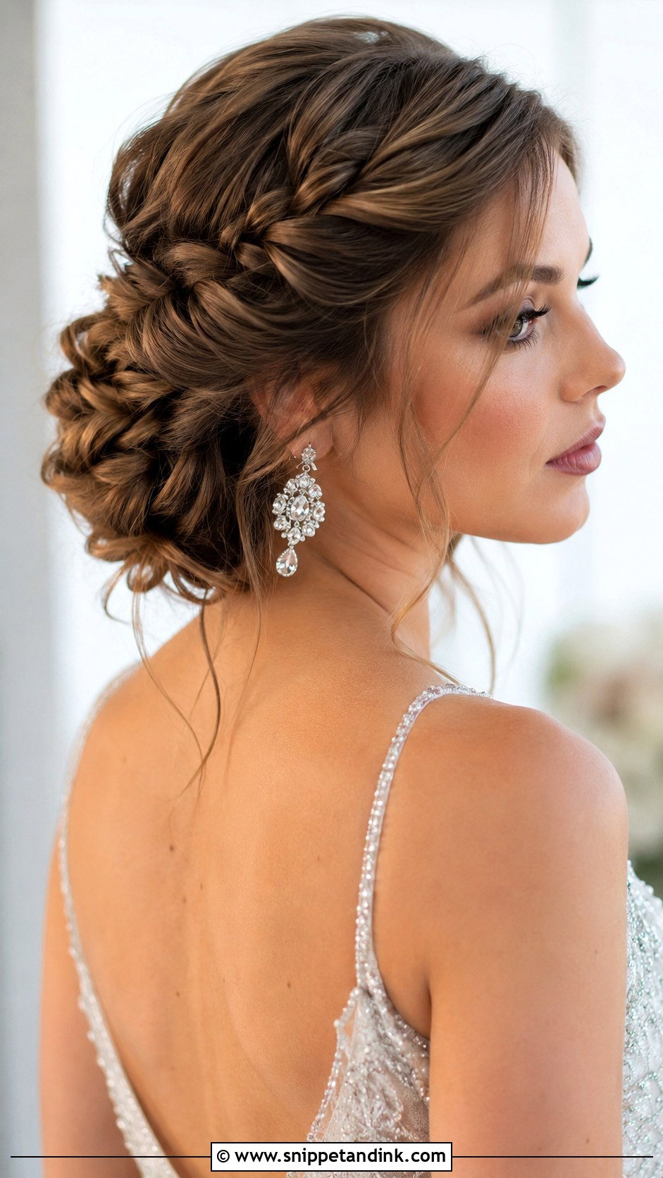 Boho Side Braid With Greenery - Snippet and Ink - 20 Side Braid Wedding Hair Ideas