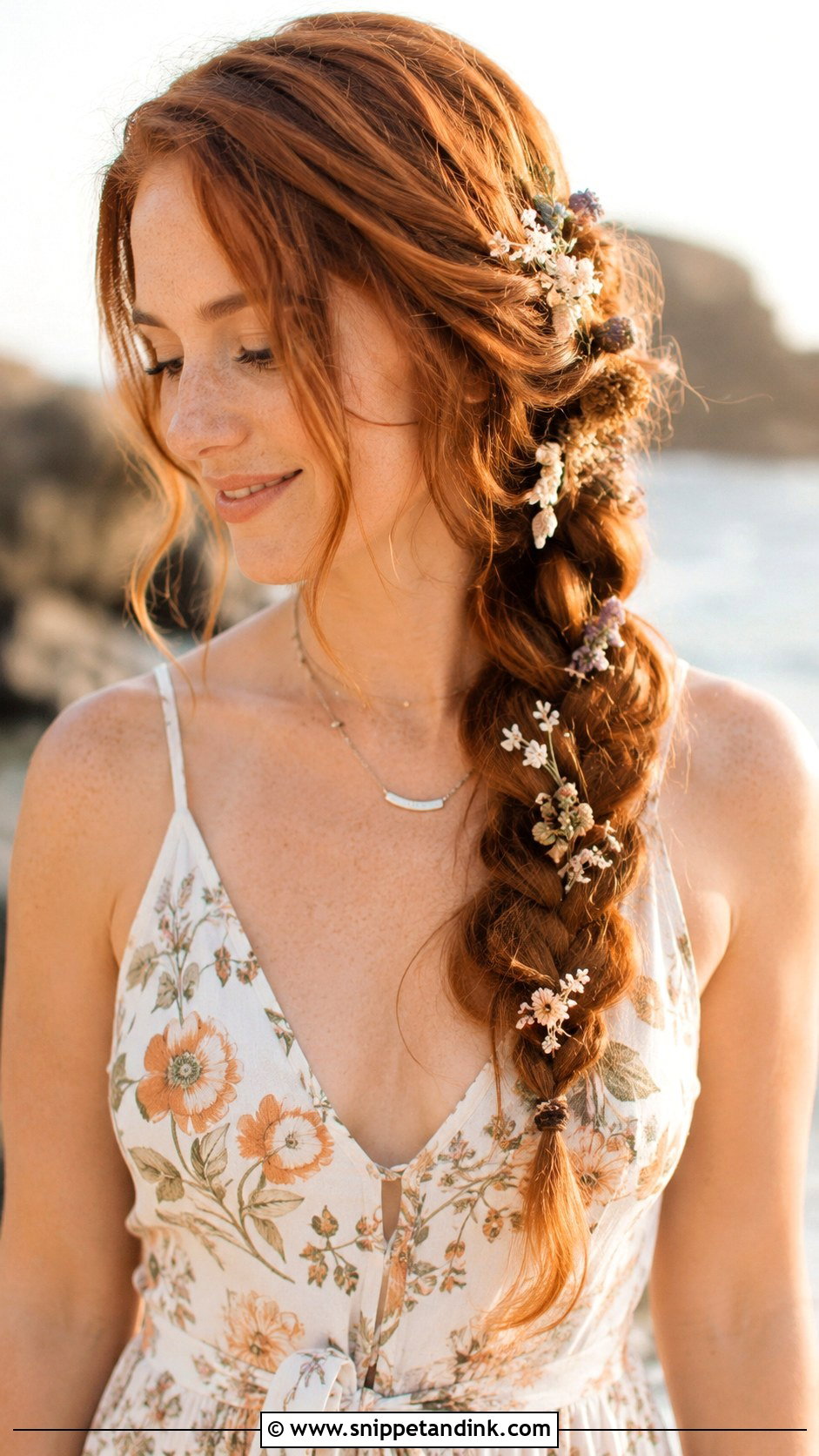 Boho Side Braid - Snippet and Ink - 20 Beach Wedding Guest Hairstyles