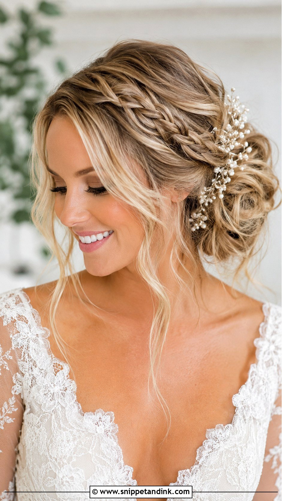 Boho Side Bun Wedding Hair - Snippet and Ink - 15 Side Bun Wedding Ideas