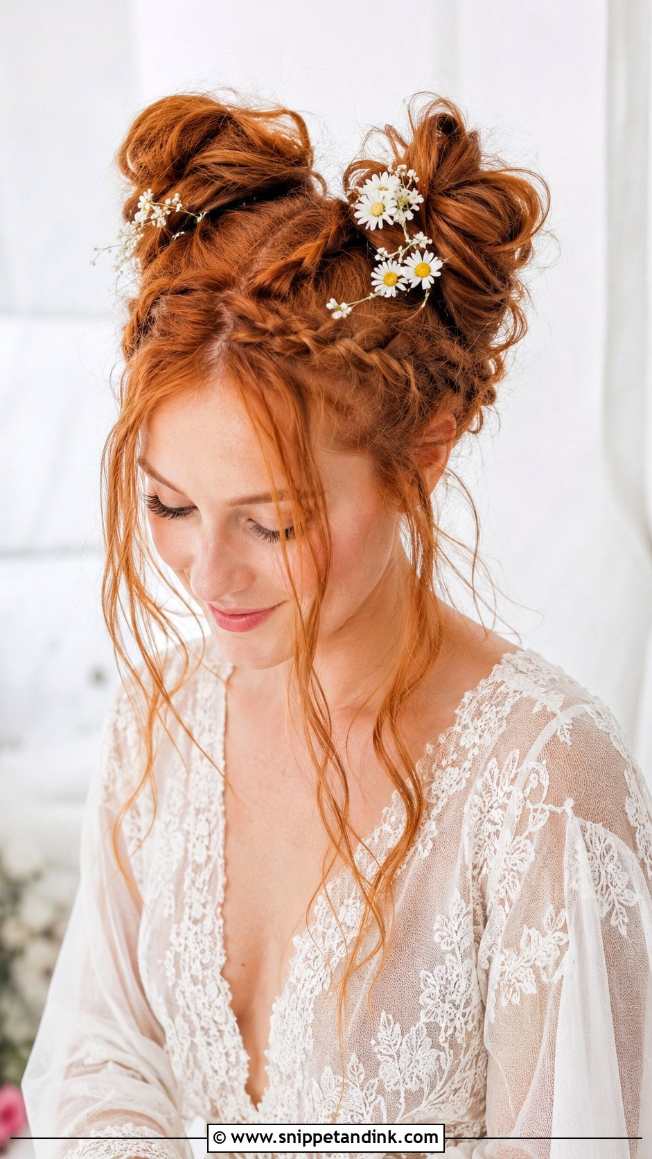 Boho Space Buns Wedding Hair - Snippet and Ink - 15 Space Buns Wedding Hair