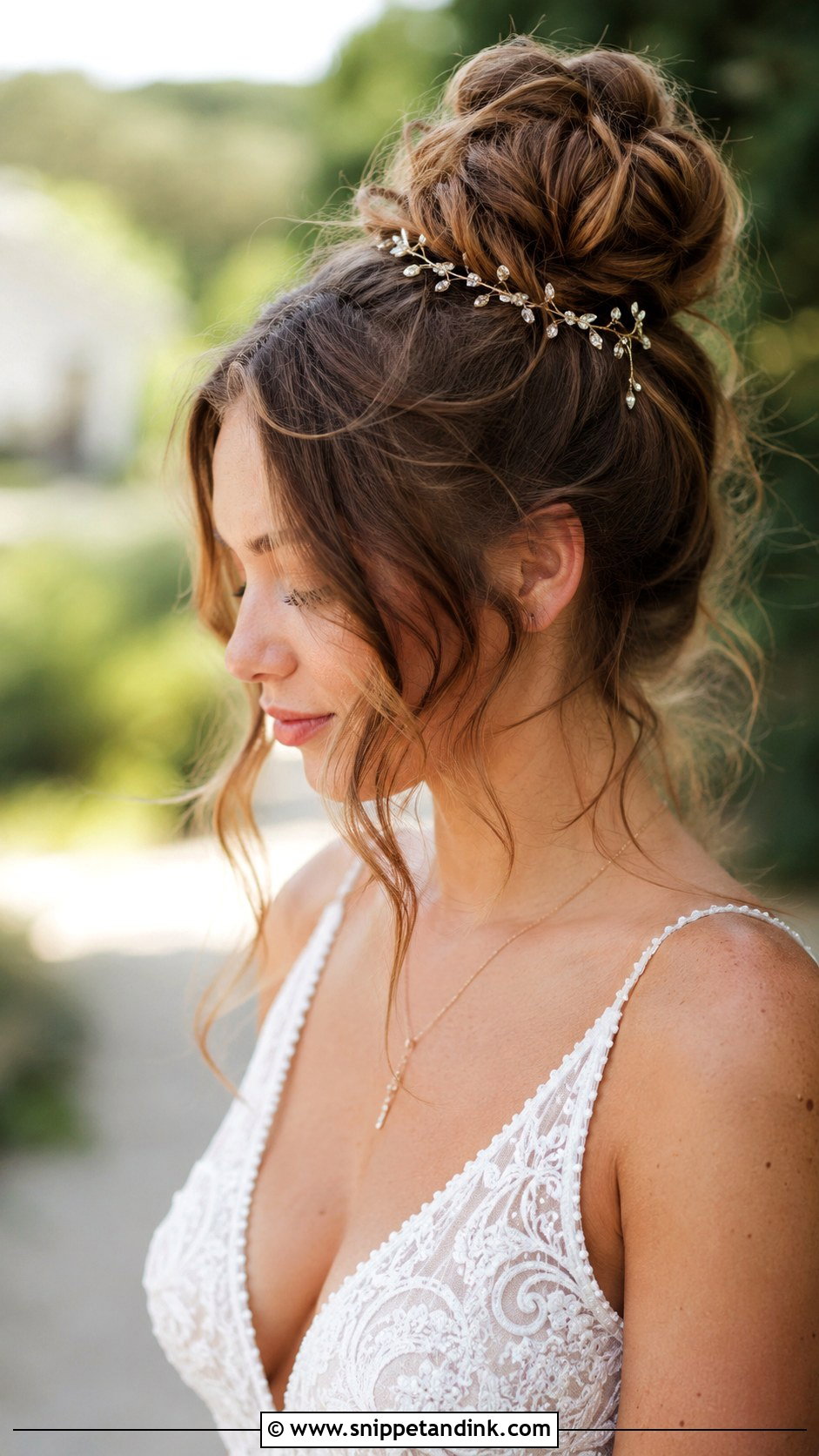 Boho Top Knot Wedding Hair - Snippet and Ink - 25 Bohemian Wedding Hair Ideas