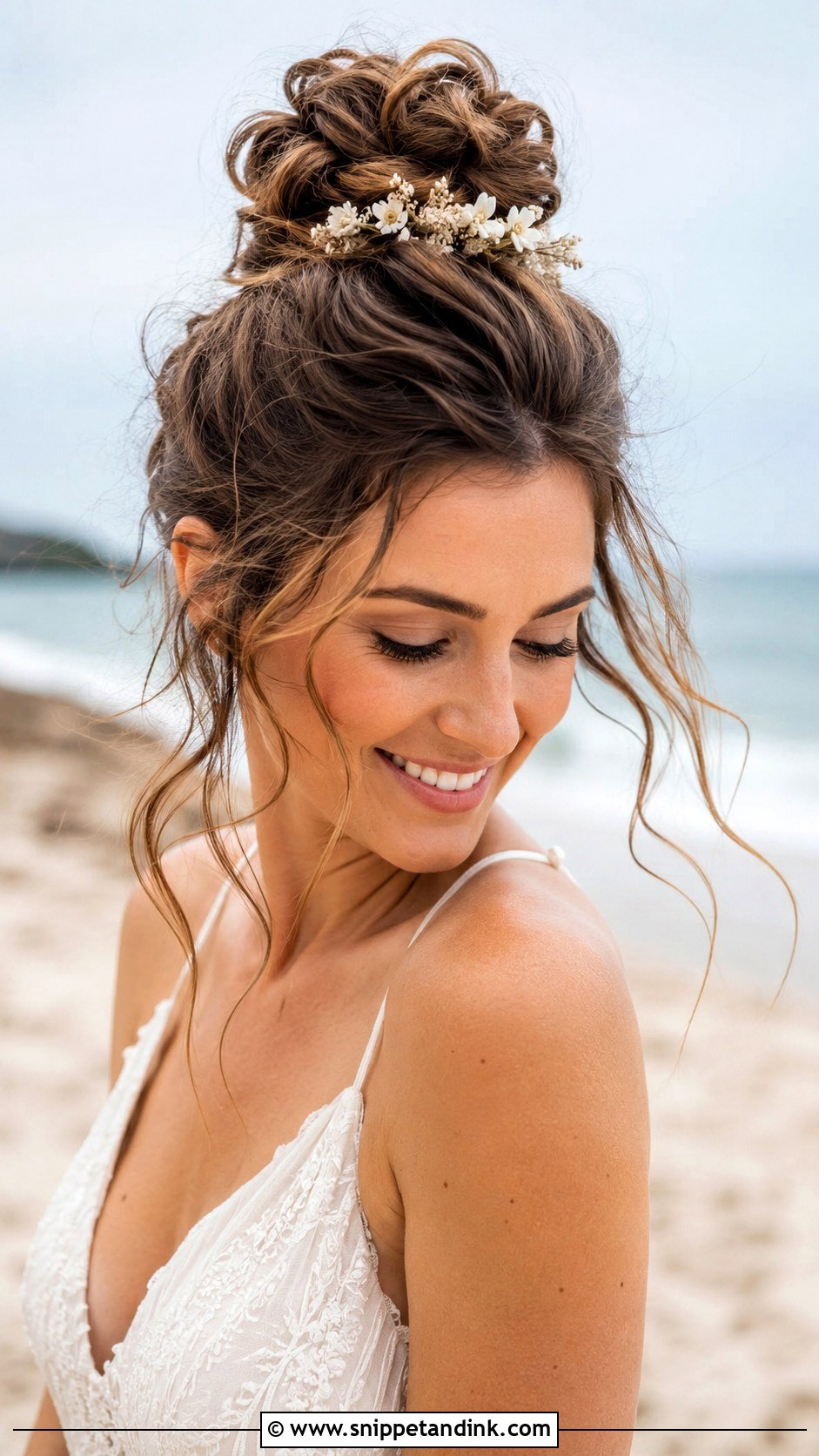 Boho Top Knot With Wisps - Snippet and Ink - 25 Boho Bride Hair Ideas
