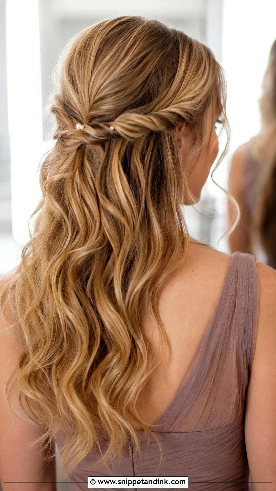 Boho Twisted Half Up Bridesmaid Hair - Snippet and Ink - 20 Boho Bridesmaid Hairstyles