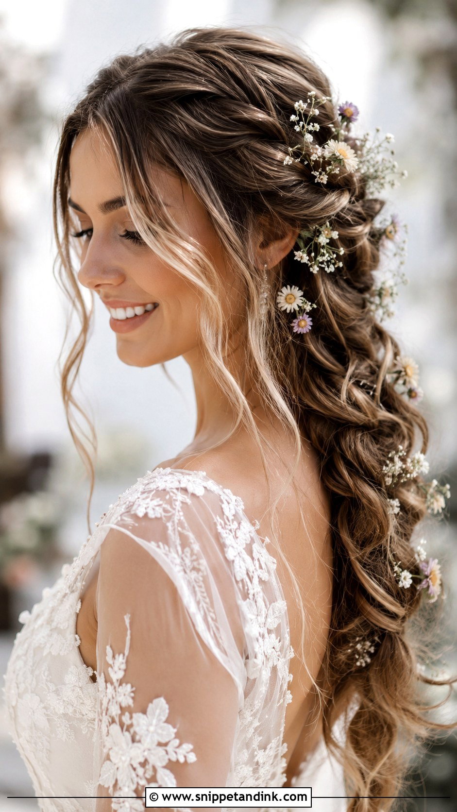 Boho Waterfall Braid - Snippet and Ink - 30 Wedding Braid Hairstyles