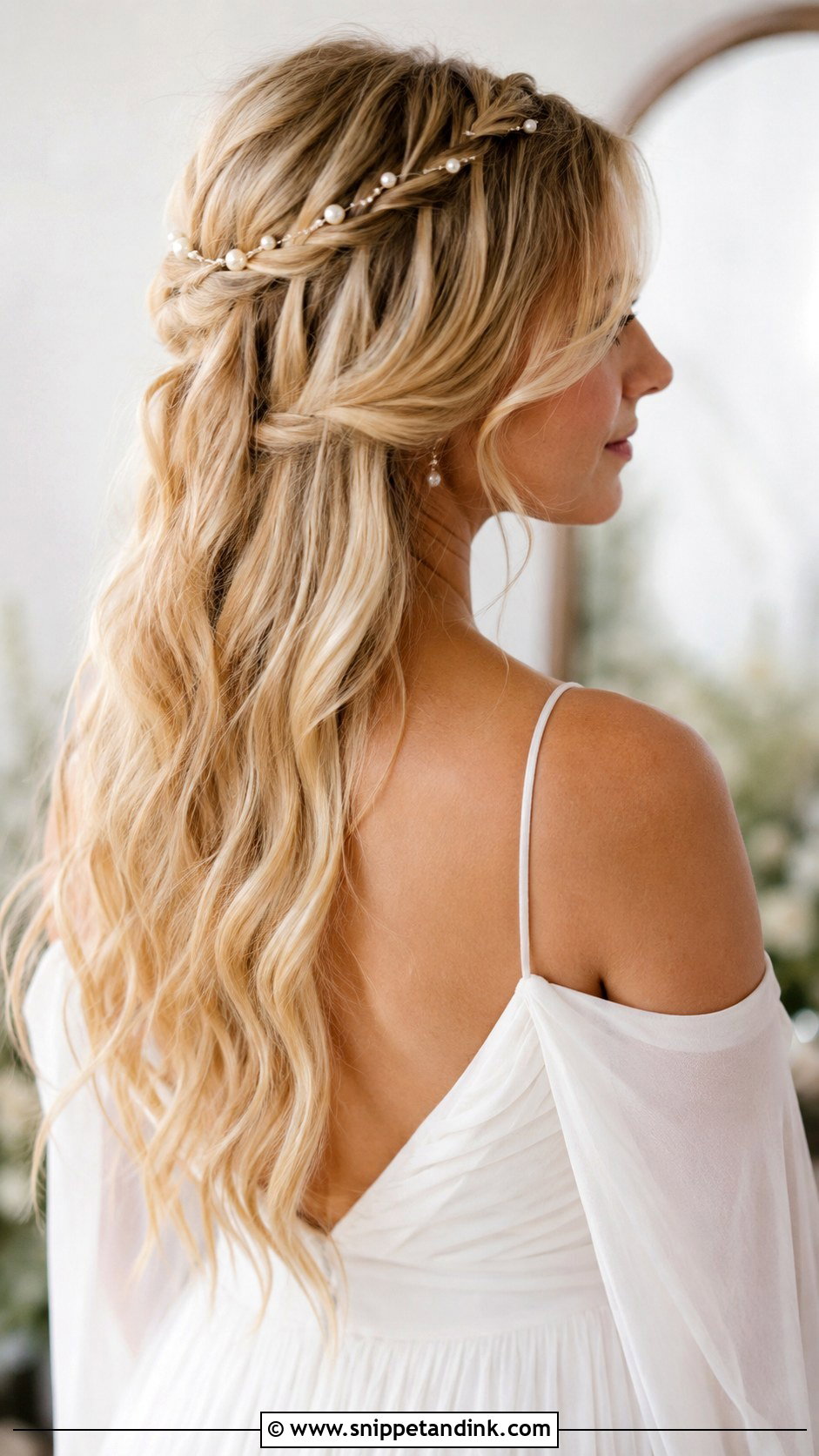 Boho Waterfall Braid Wedding Hair - Snippet and Ink - 20 Boho Wedding Hairstyles for Long Hair