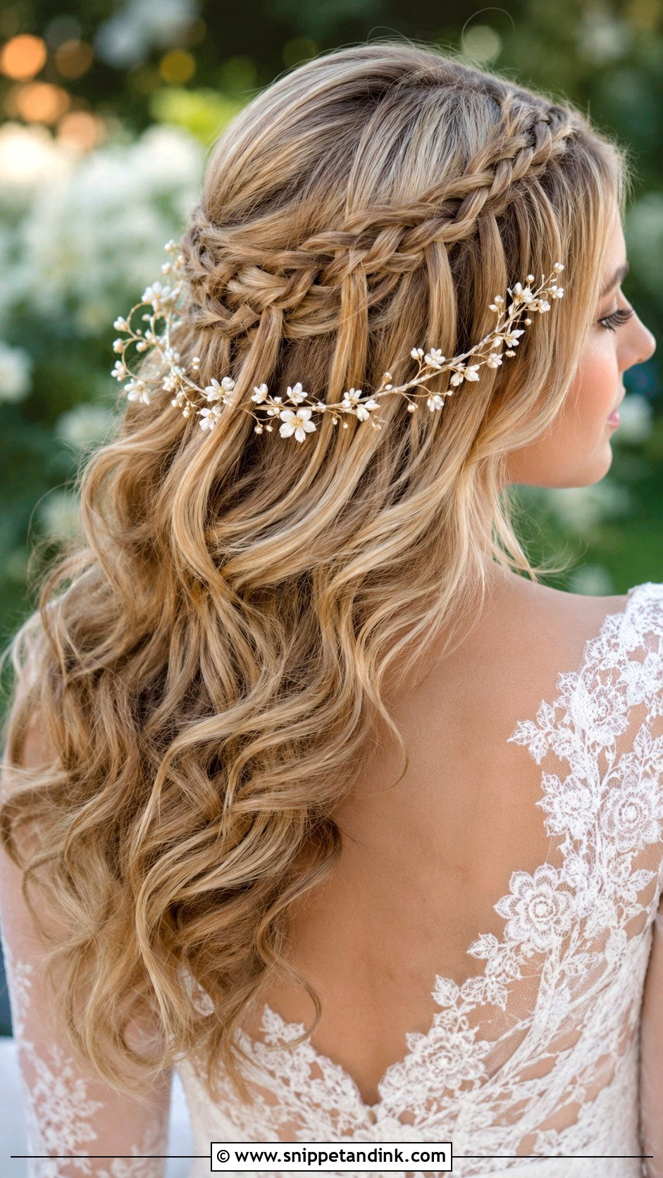 Boho Waterfall Braid Wedding Hairstyle - Snippet and Ink - 25 Boho Wedding Hairstyles