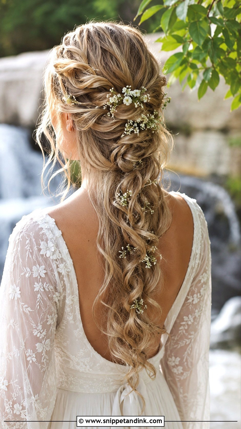 Boho Waterfall Braid Wedding Hairstyle Tutorial - Snippet and Ink - 25 Wedding Hairstyles Tutorial