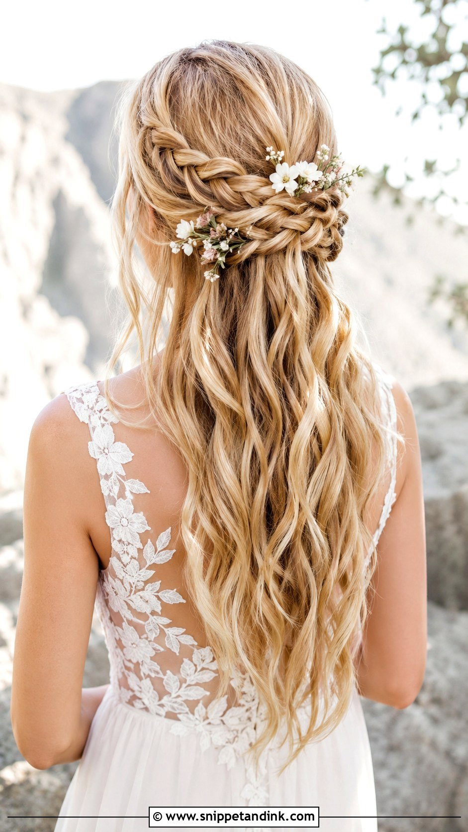 Boho Waterfall Braid - Snippet and Ink - 20 Hairstyles for Weddings the Bride