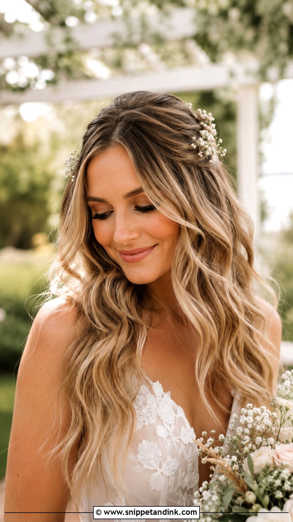 Boho Waves Wedding Hair - Snippet and Ink - 15 Romantic Waves Wedding Hair