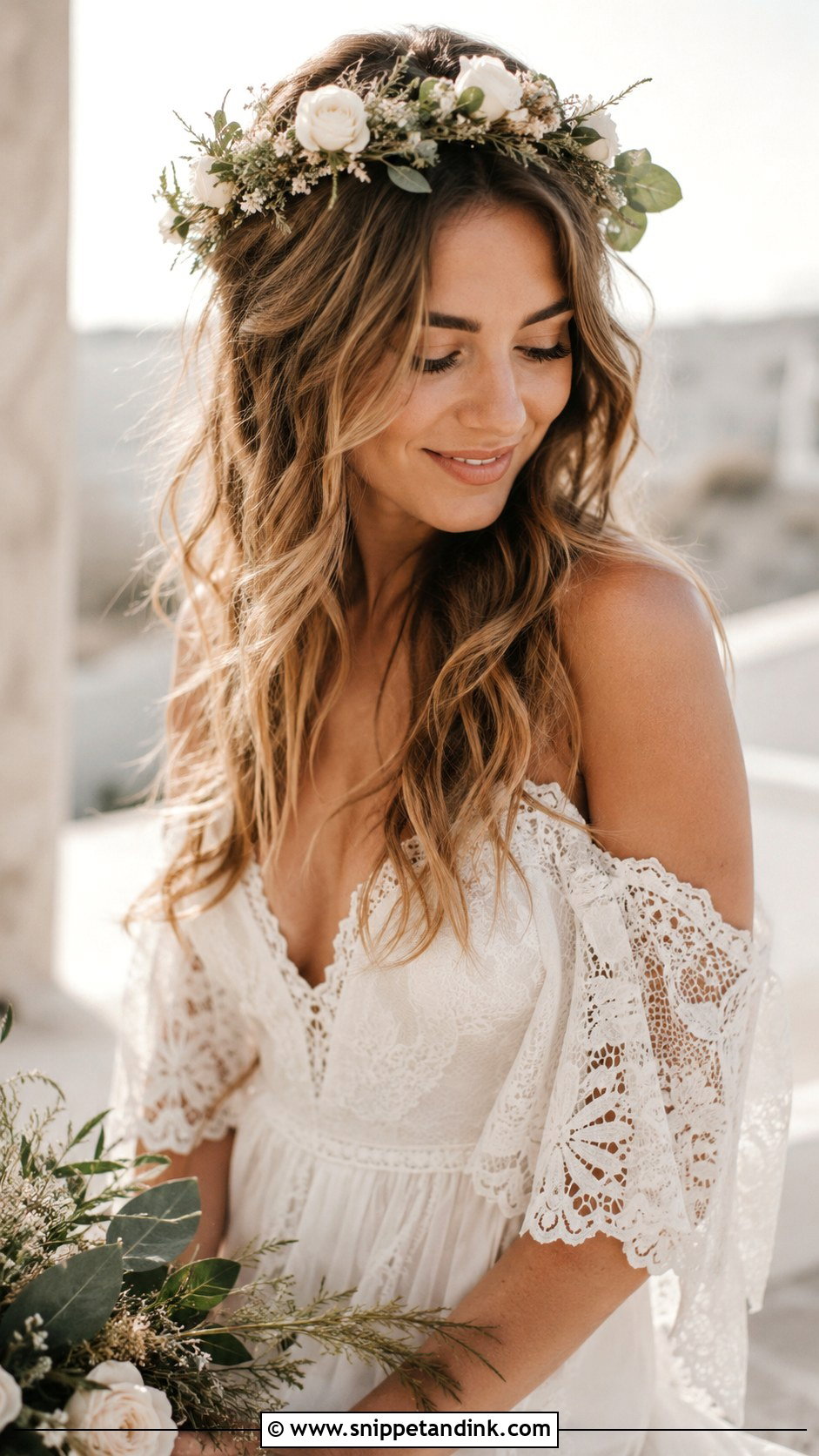 Boho Waves Wedding Hairstyle - Snippet and Ink - 25 Simple Hairstyle for Wedding Ideas