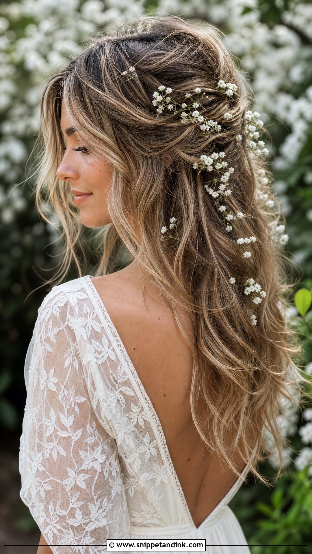 Boho Waves Wedding Hairstyle - Snippet and Ink - 20 Long Hair Wedding Styles All Down