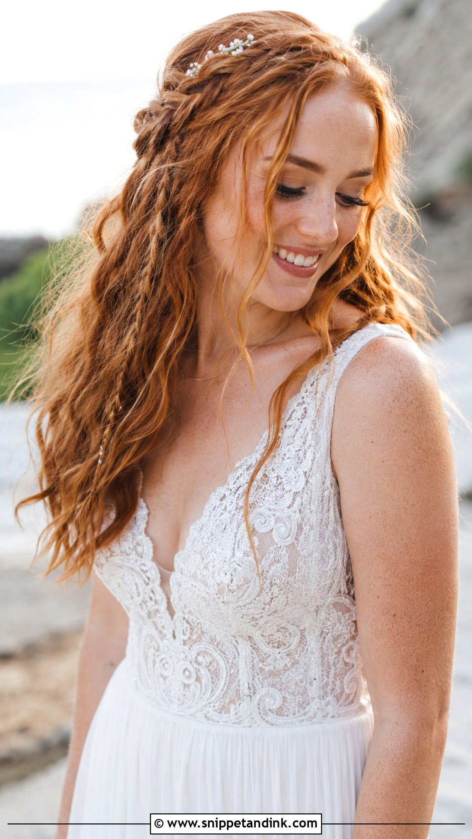 Boho Waves With Loose Tendrils - Snippet and Ink - 20 Bridal Hair Waves