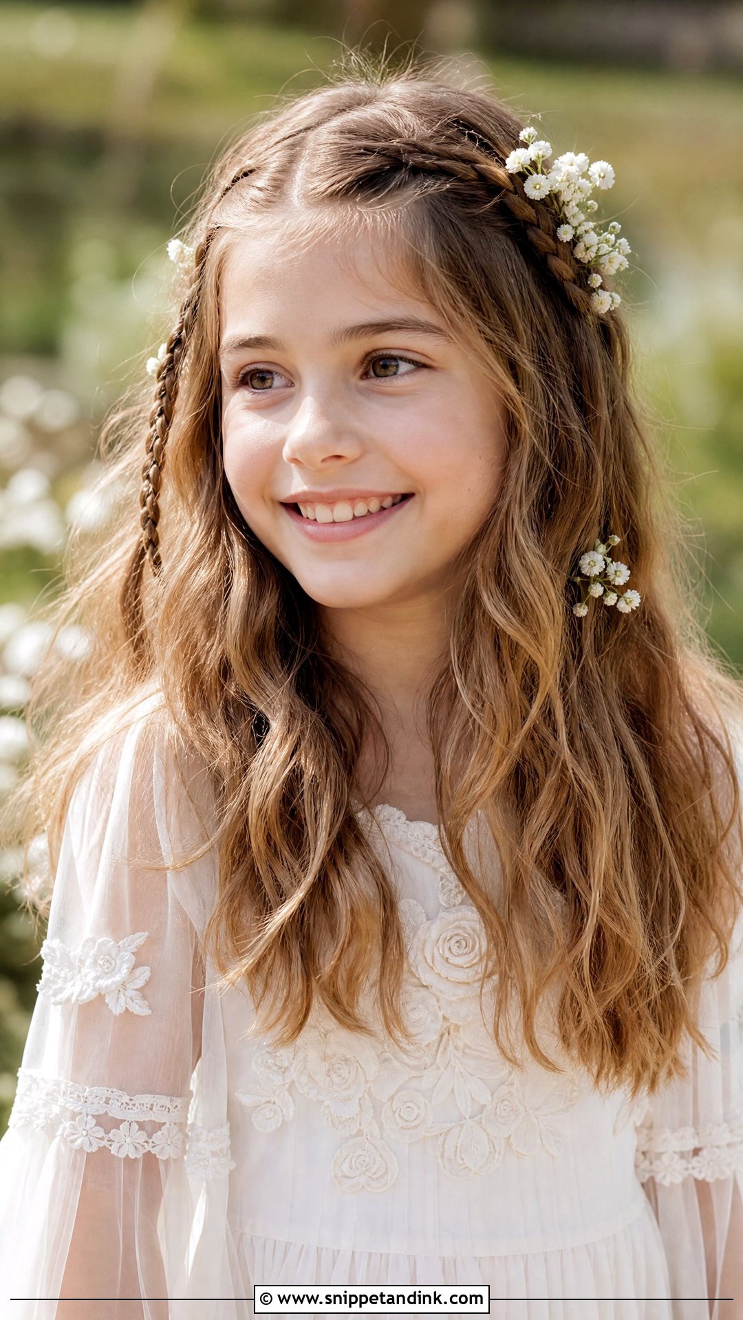Boho Waves With Mini Braids - Snippet and Ink - 20 Kids Hair Styles for Wedding