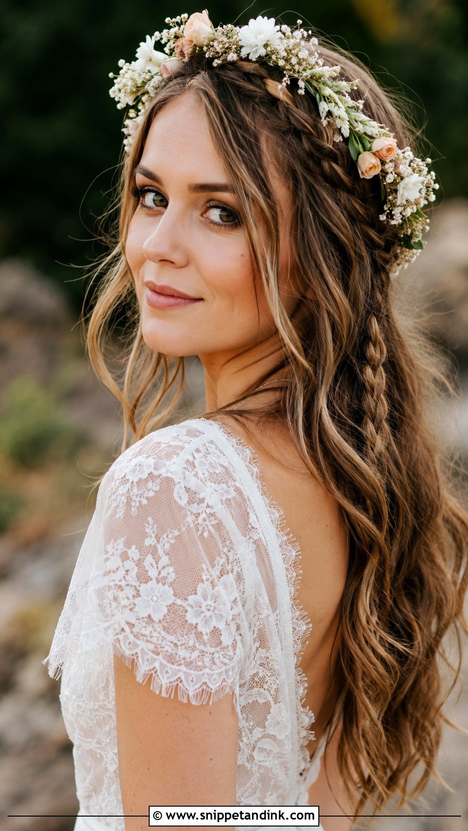Boho Wavy Wedding Hair - Snippet and Ink - 20 Wavy Hair Wedding Styles