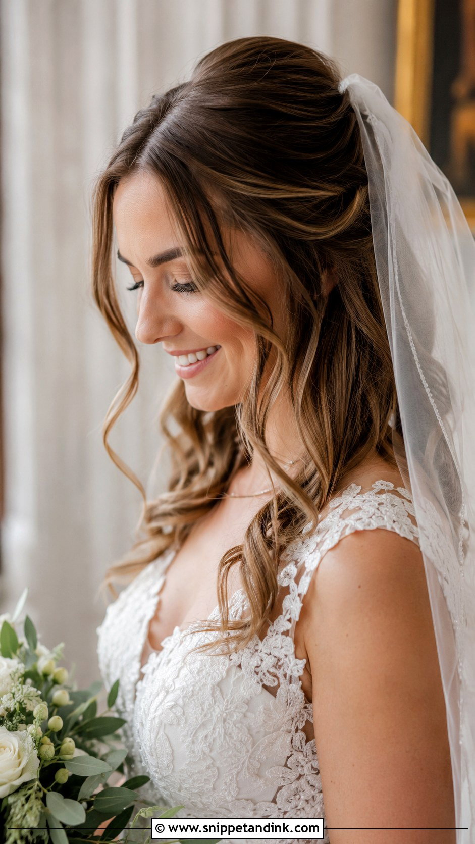 Boho Wavy Wedding Hairstyle - Snippet and Ink - 20 Wedding Hairstyles Waves