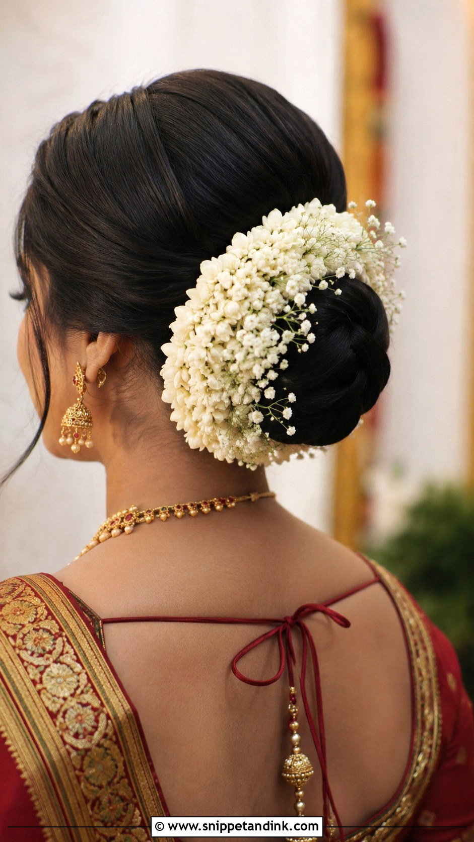 Boho Wedding Bun With Flowers - Snippet and Ink - 15 Wedding Bun with Flowers Ideas
