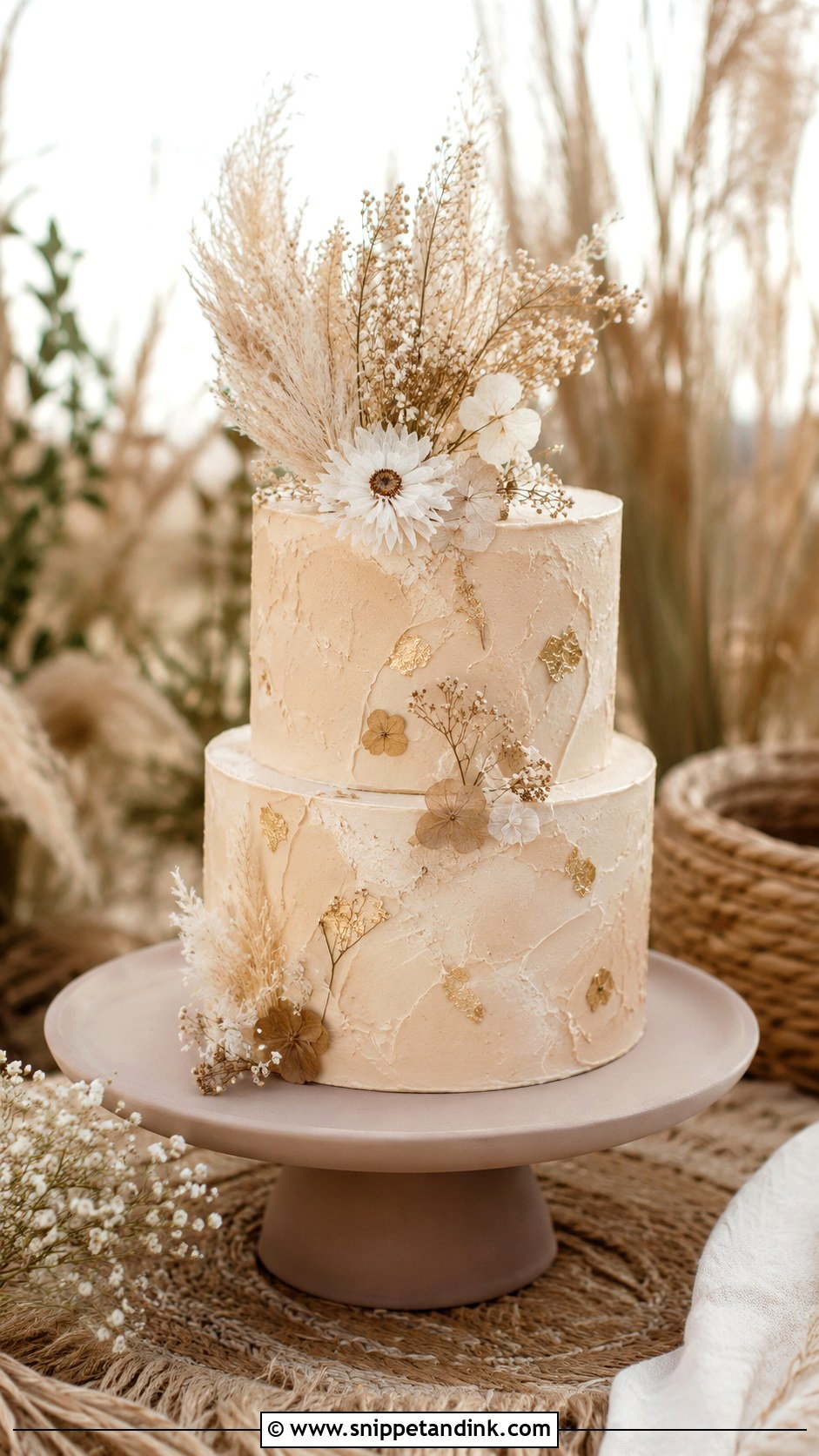Boho Wedding Cake - Snippet and Ink - 25 Outdoor Wedding Cake Ideas