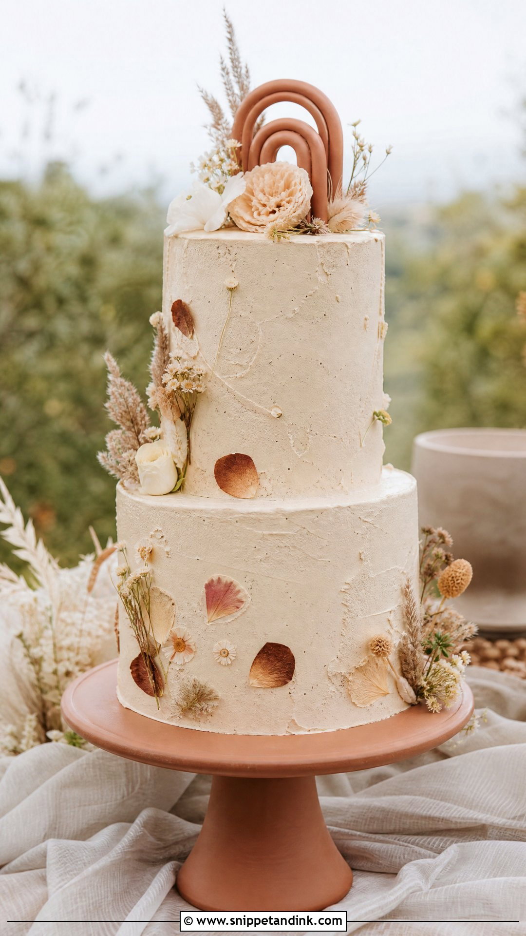 Boho Wedding Cake - Snippet and Ink - 35 Wedding Cakes