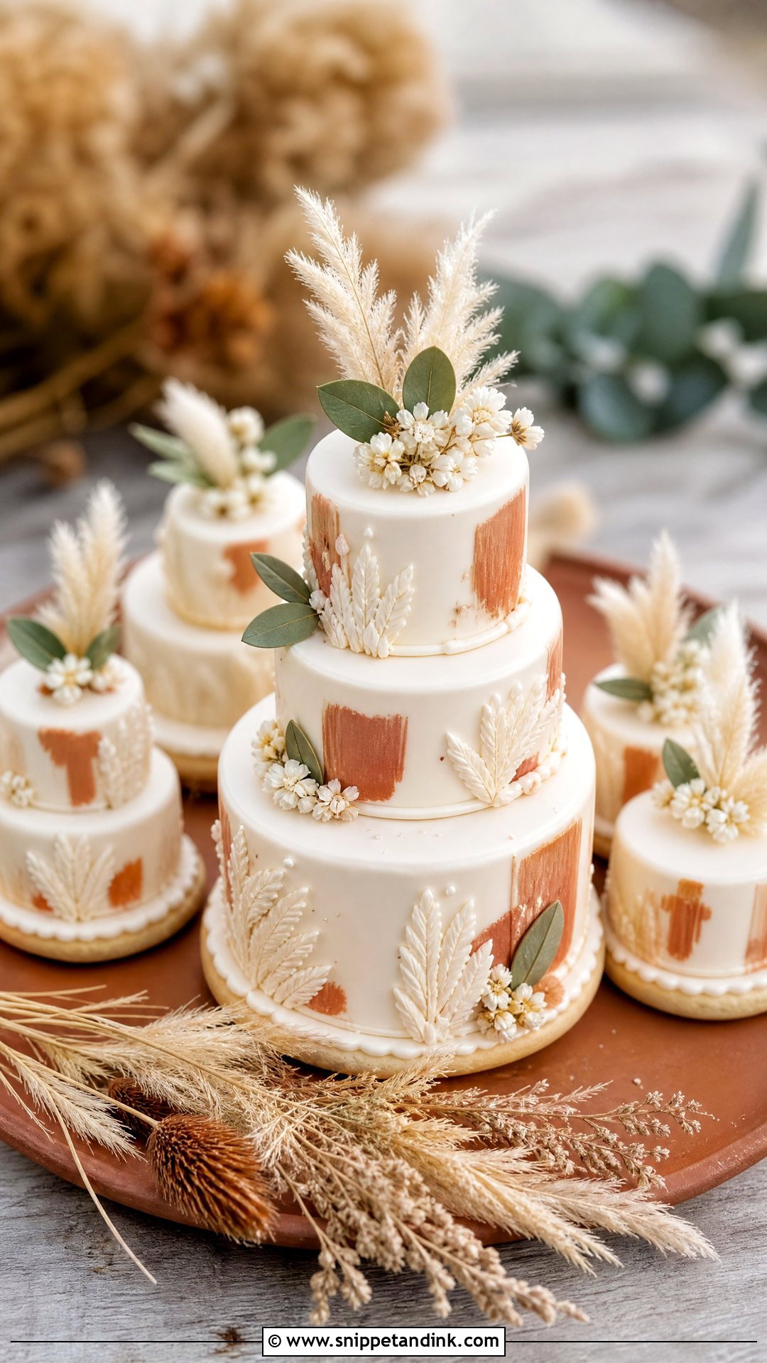 Boho Wedding Cake Cookies - Snippet and Ink - 30 Wedding Cake Cookies