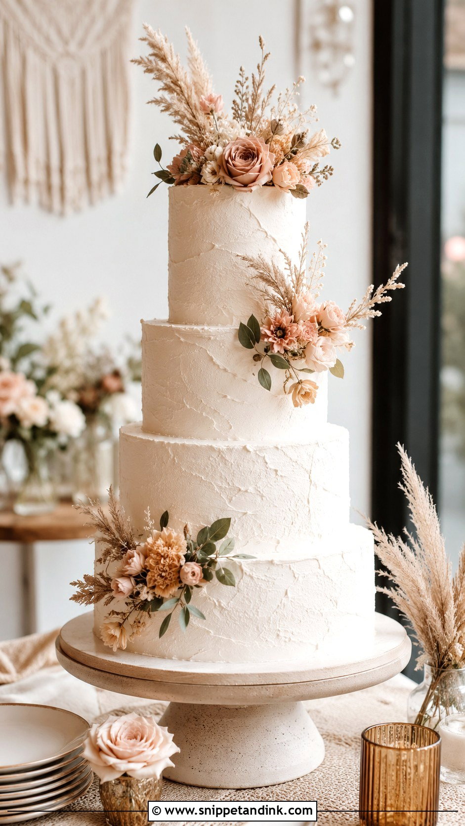 Boho Wedding Cake For 150 Guests - Snippet and Ink - 20 Wedding Cake for 150 Guests