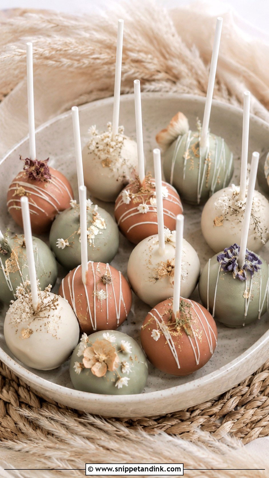 Boho Wedding Cake Pops - Snippet and Ink - 30 Cake Pops Ideas for Wedding