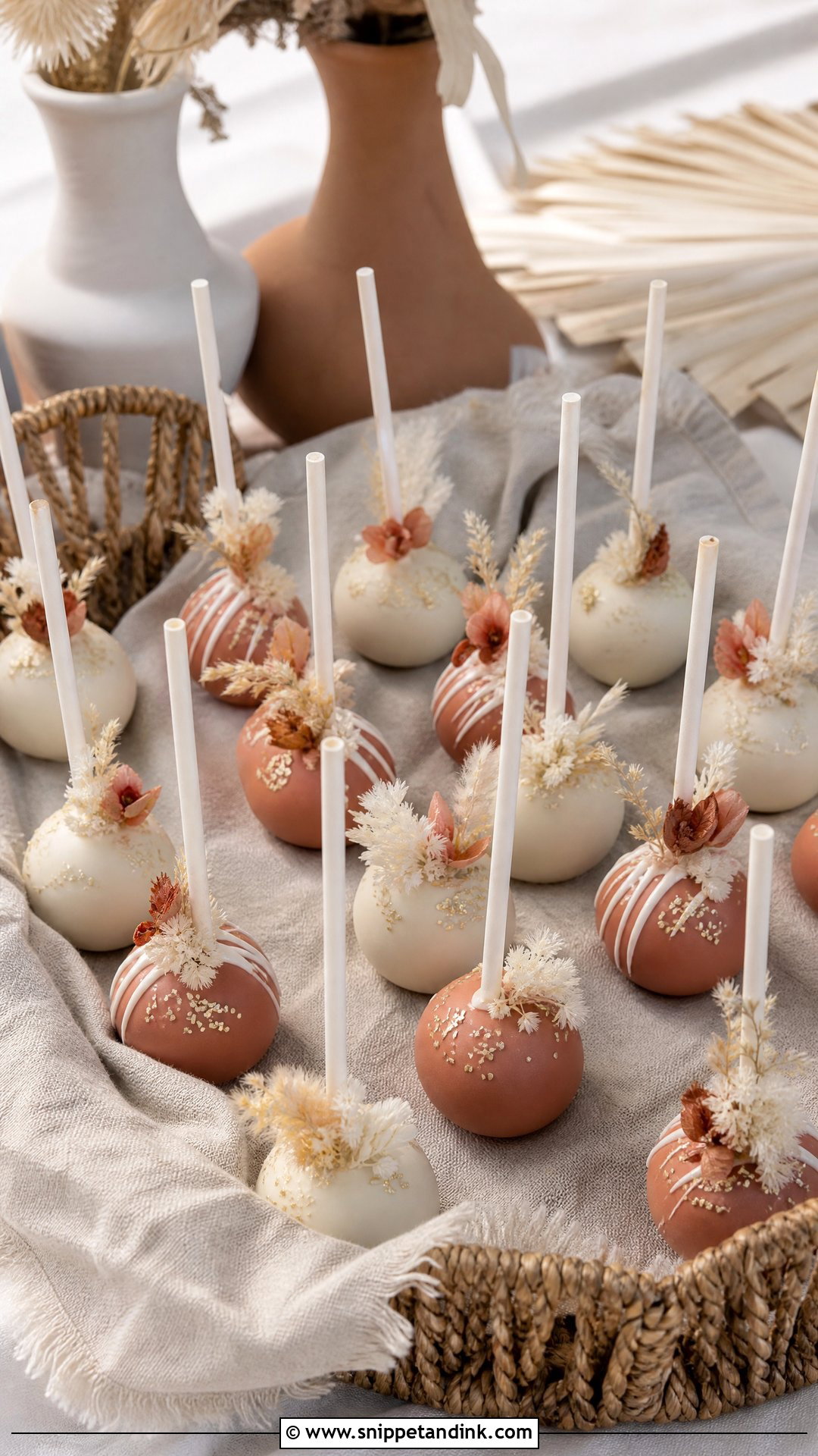 Boho Wedding Cake Pops - Snippet and Ink - 20 Wedding Cake Pops