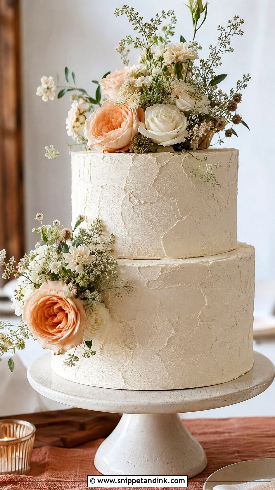 Boho Wedding Cake With Fresh Flowers - Snippet and Ink - 20 Cakes with Real Flowers for Wedding