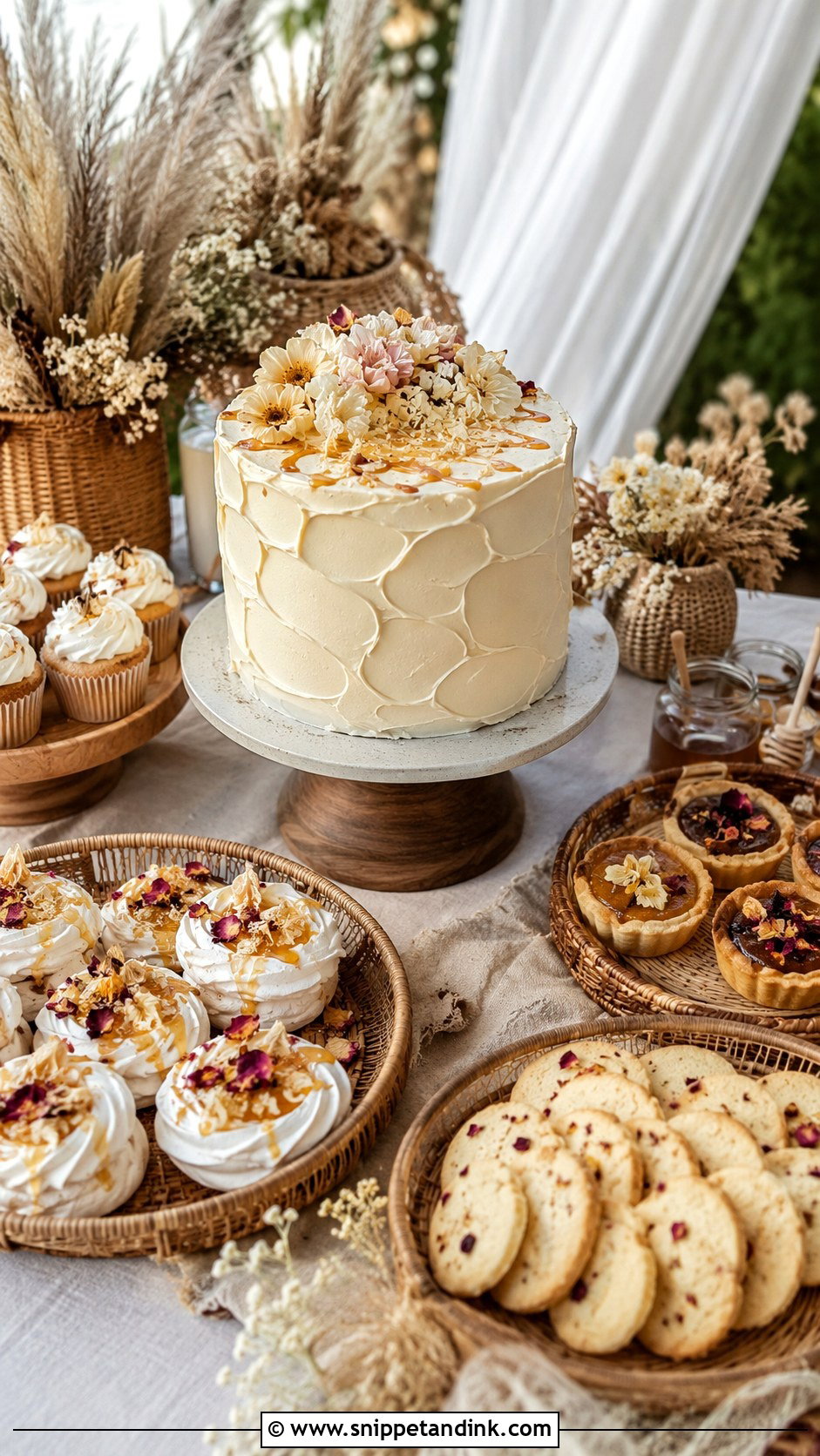 Boho Wedding Dessert Table - Snippet and Ink - 20 Assorted Wedding Dessert Table Ideas