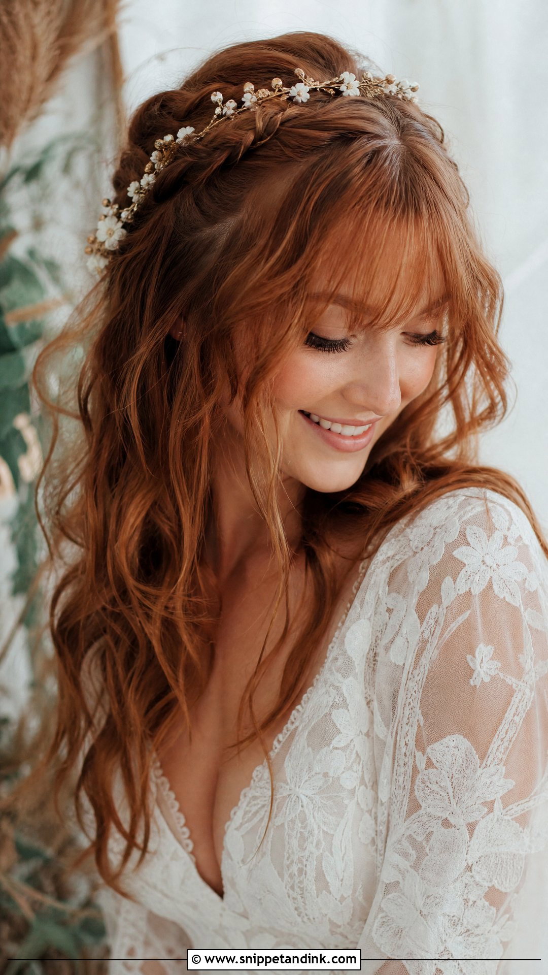 Boho Wedding Hair With Bangs - Snippet and Ink - 20 Wedding Hairstyle Bangs