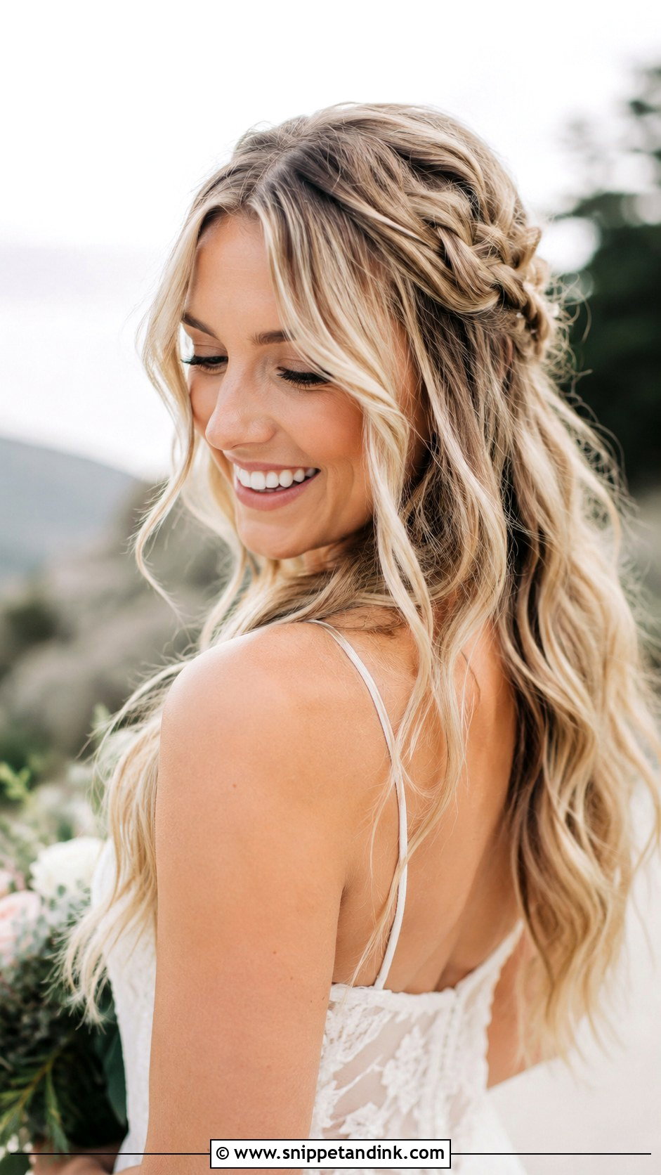 Boho Wedding Hairstyle With Loose Waves - Snippet and Ink - 20 2024 Wedding Hair Ideas