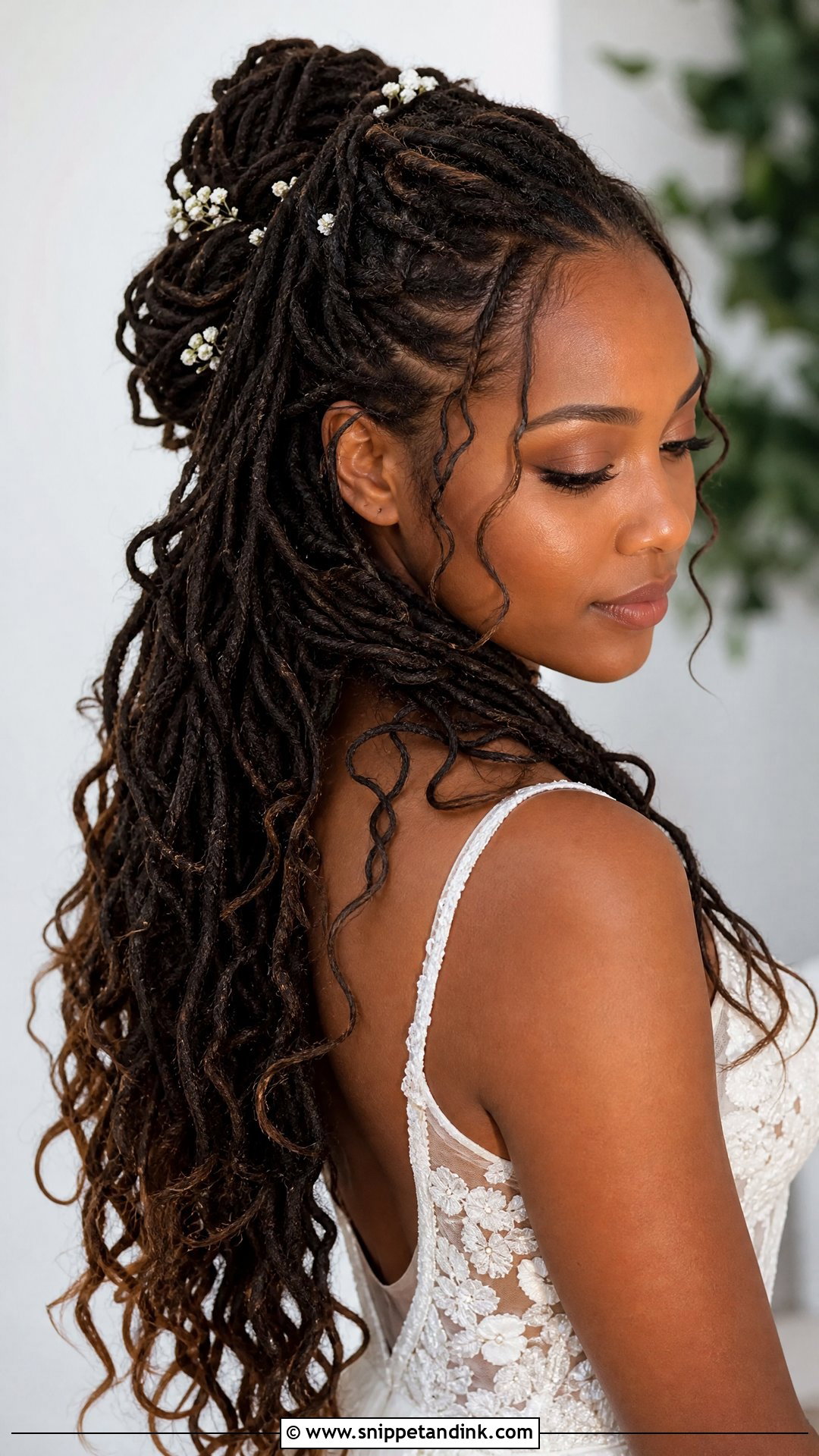 Boho Wedding Locs - Snippet and Ink - 20 Wedding Hairstyles with Locs
