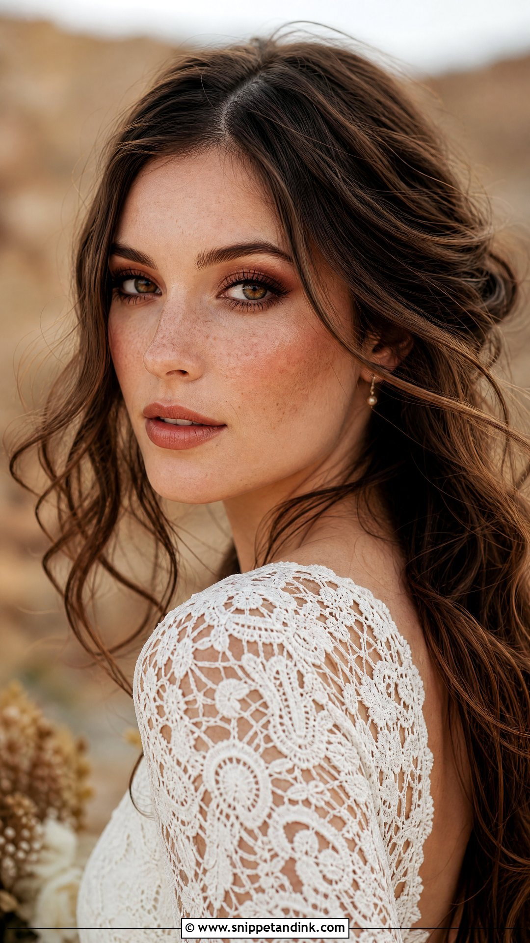 Boho Wedding Makeup With Freckles - Snippet and Ink - 20 Wedding Makeup Freckles