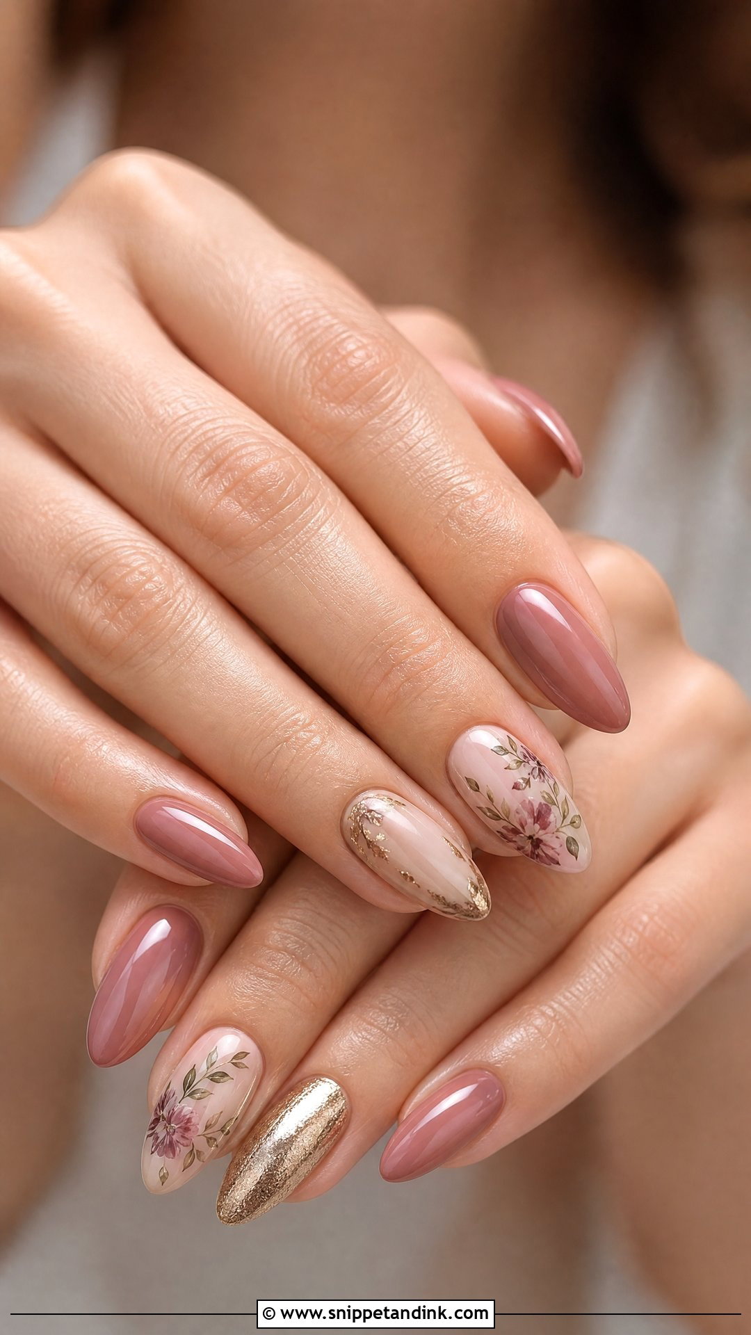 Boho Wedding Nails With Dusty Rose - Snippet and Ink - 25 Boho Wedding Nails