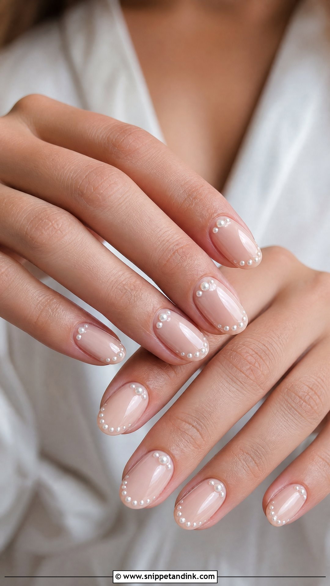Boho Wedding Nails With Pearl Accents - Snippet and Ink - 25 Boho Wedding Nails