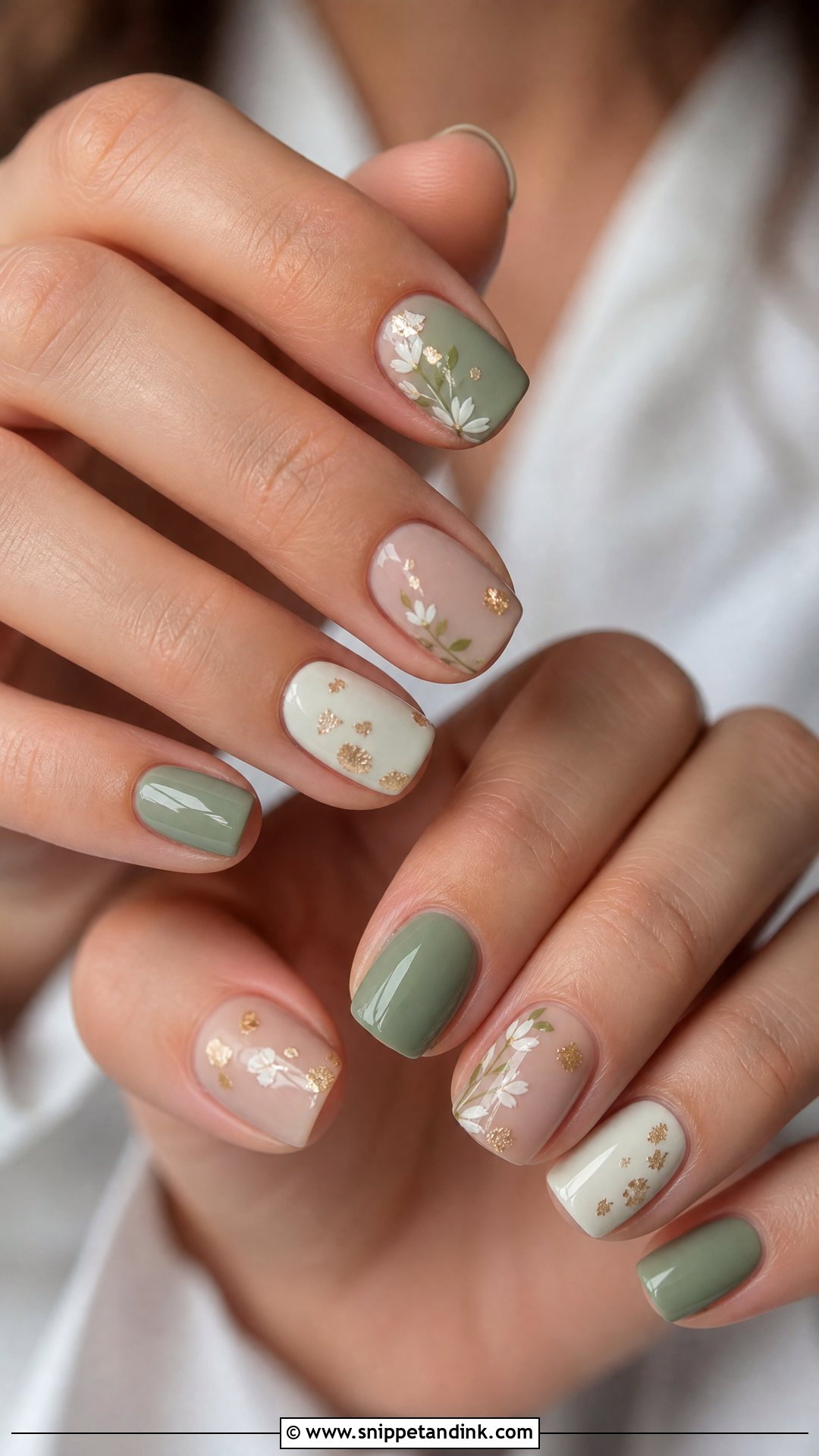 Boho Wedding Nails With Sage Green - Snippet and Ink - 25 Boho Wedding Nails
