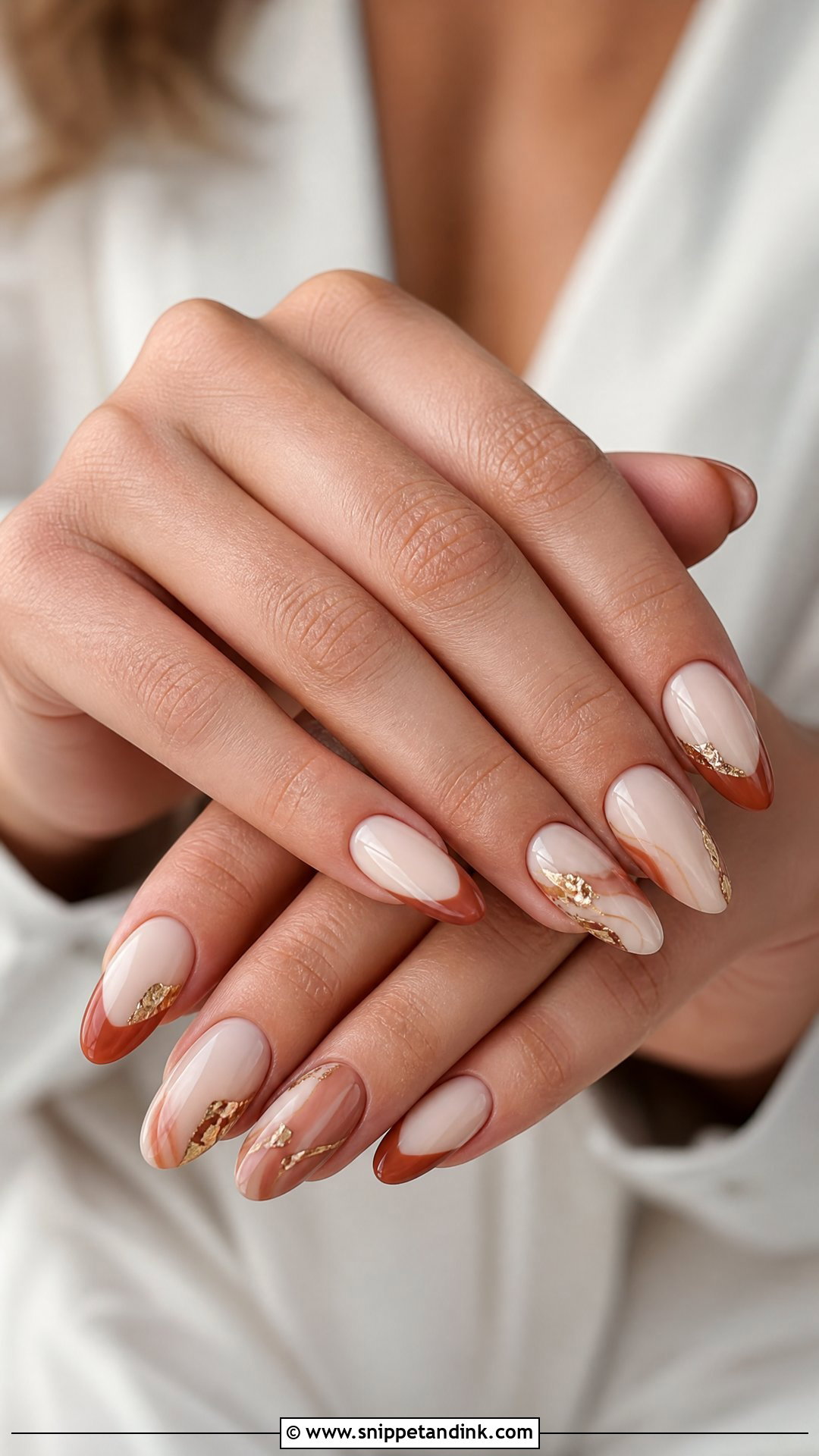 Boho Wedding Nails With Terracotta Accents - Snippet and Ink - 25 Boho Wedding Nails