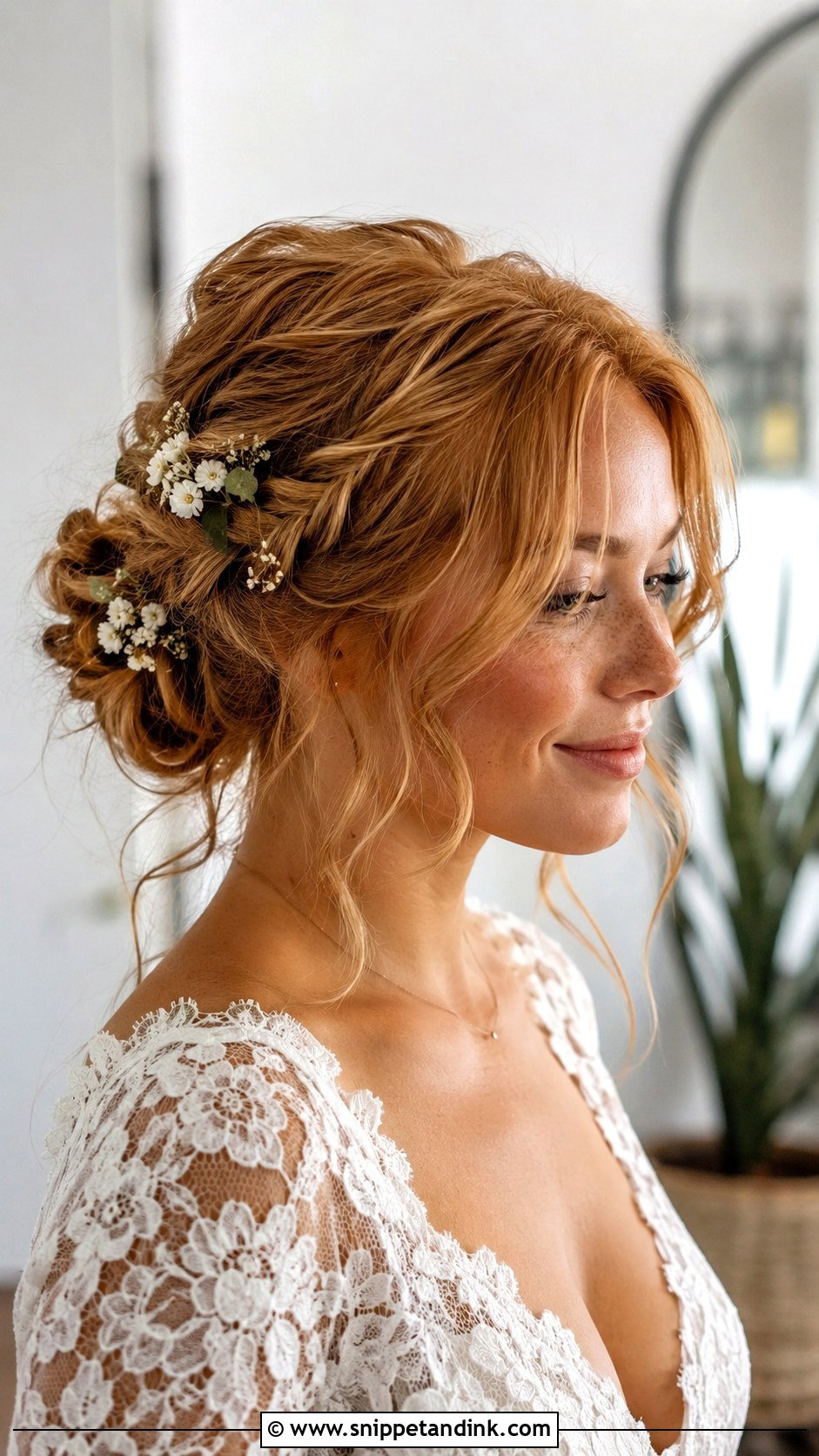 Boho Wedding Updo With Curtain Bangs - Snippet and Ink - 15 Wedding Updo with Curtain Bangs Ideas