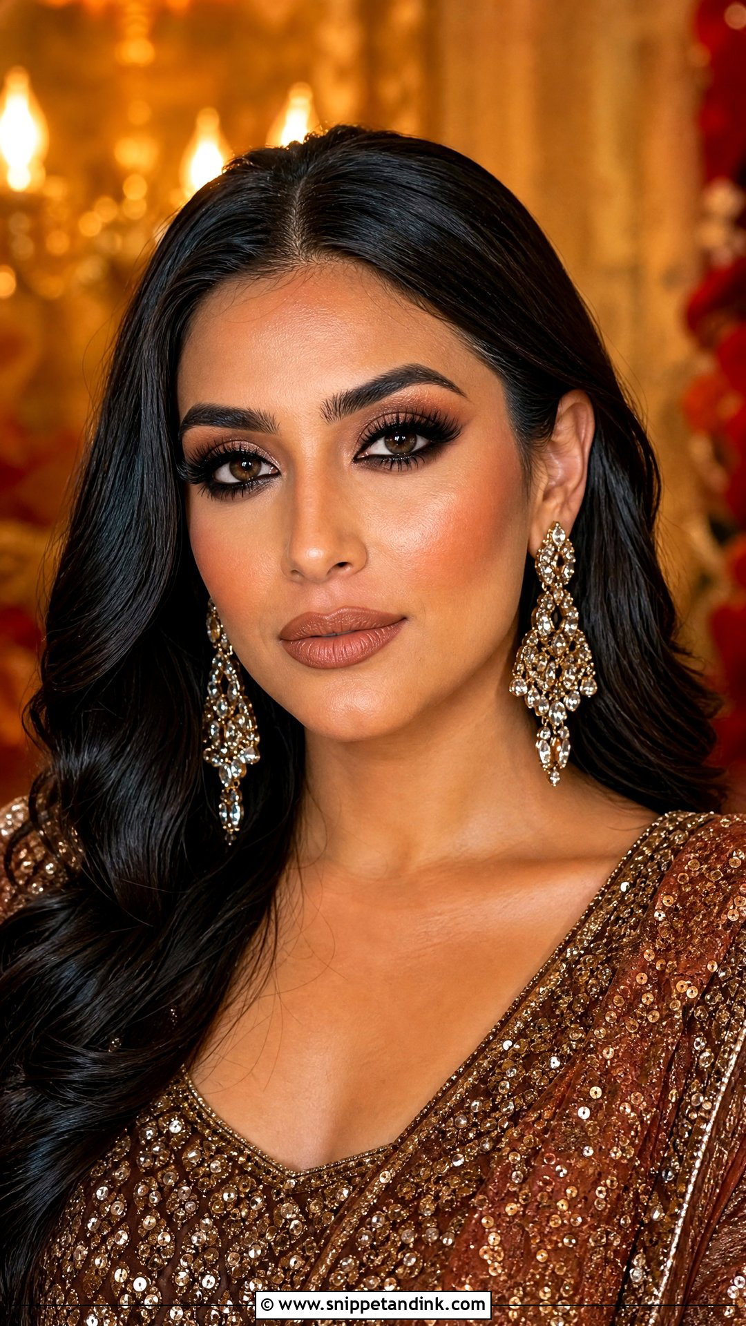 Bollywood Smokey Eye Bridal Makeup - Snippet and Ink - 20 Bollywood Bridal Look Ideas