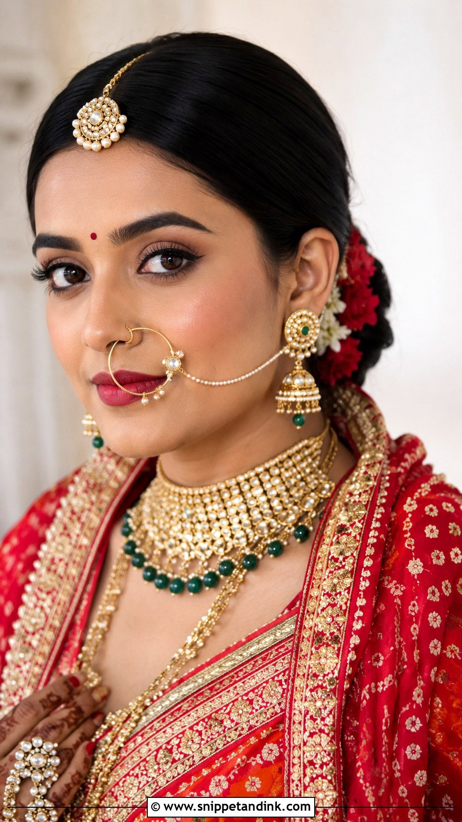 Borla With Rajasthani Bridal Bun - Snippet and Ink - 15 Indian Bridal Hair Accessories