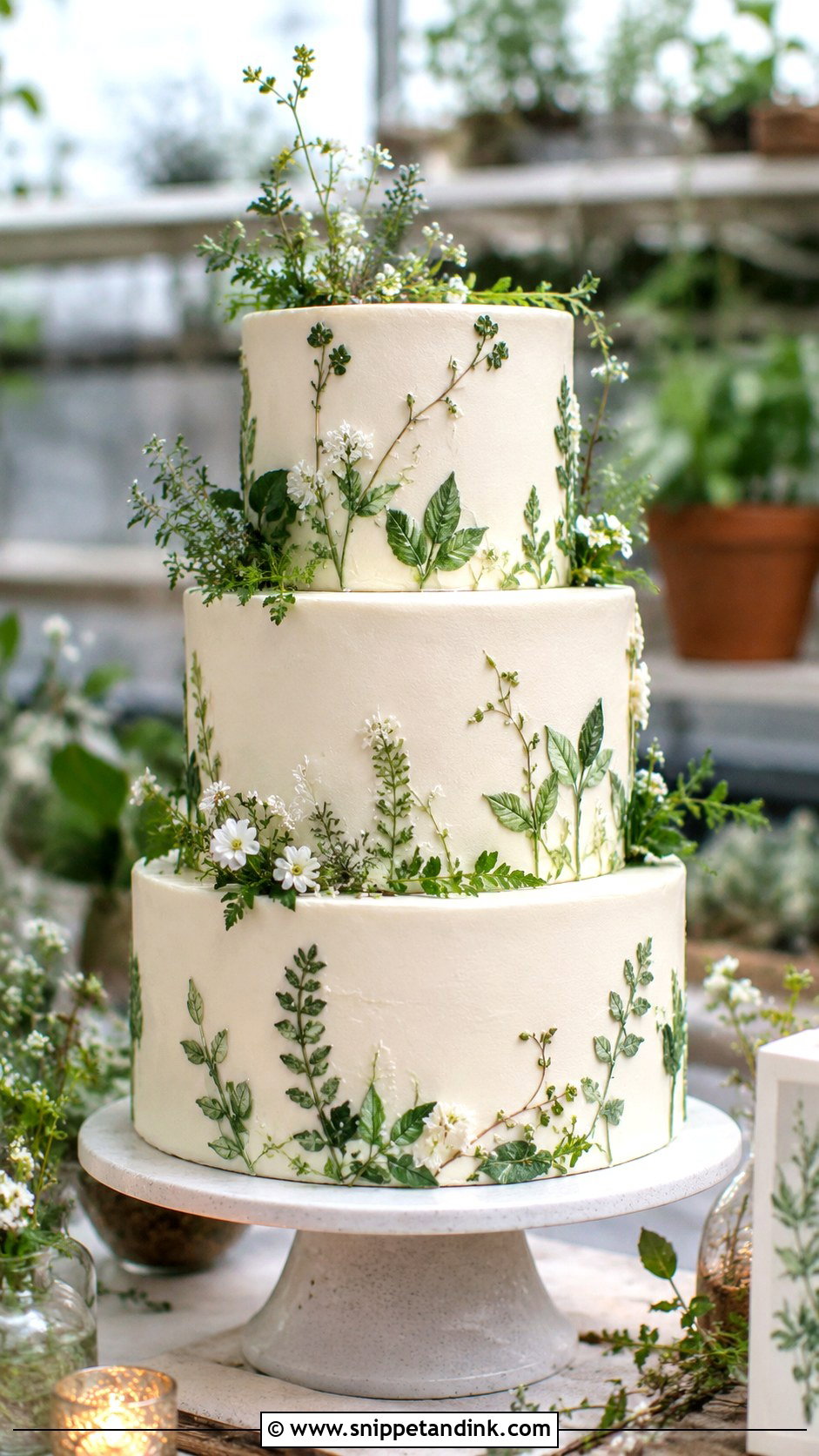 Botanical Wedding Cake - Snippet and Ink - 20 Garden Wedding Cake Ideas