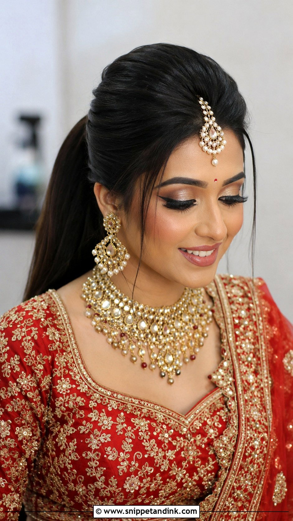 Bouffant Ponytail - Snippet and Ink - 30 Indian Wedding Pony Hairstyles