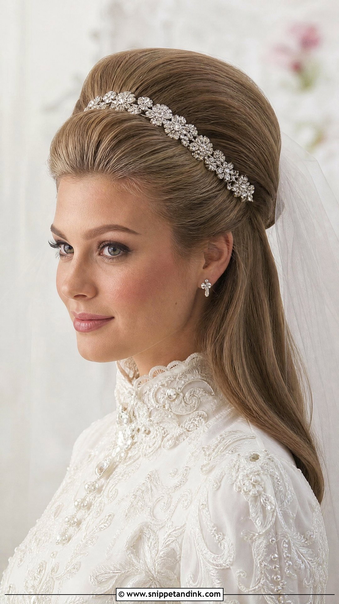 Bouffant Wedding Hairstyle - Snippet and Ink - 20 Retro Wedding Hair Ideas