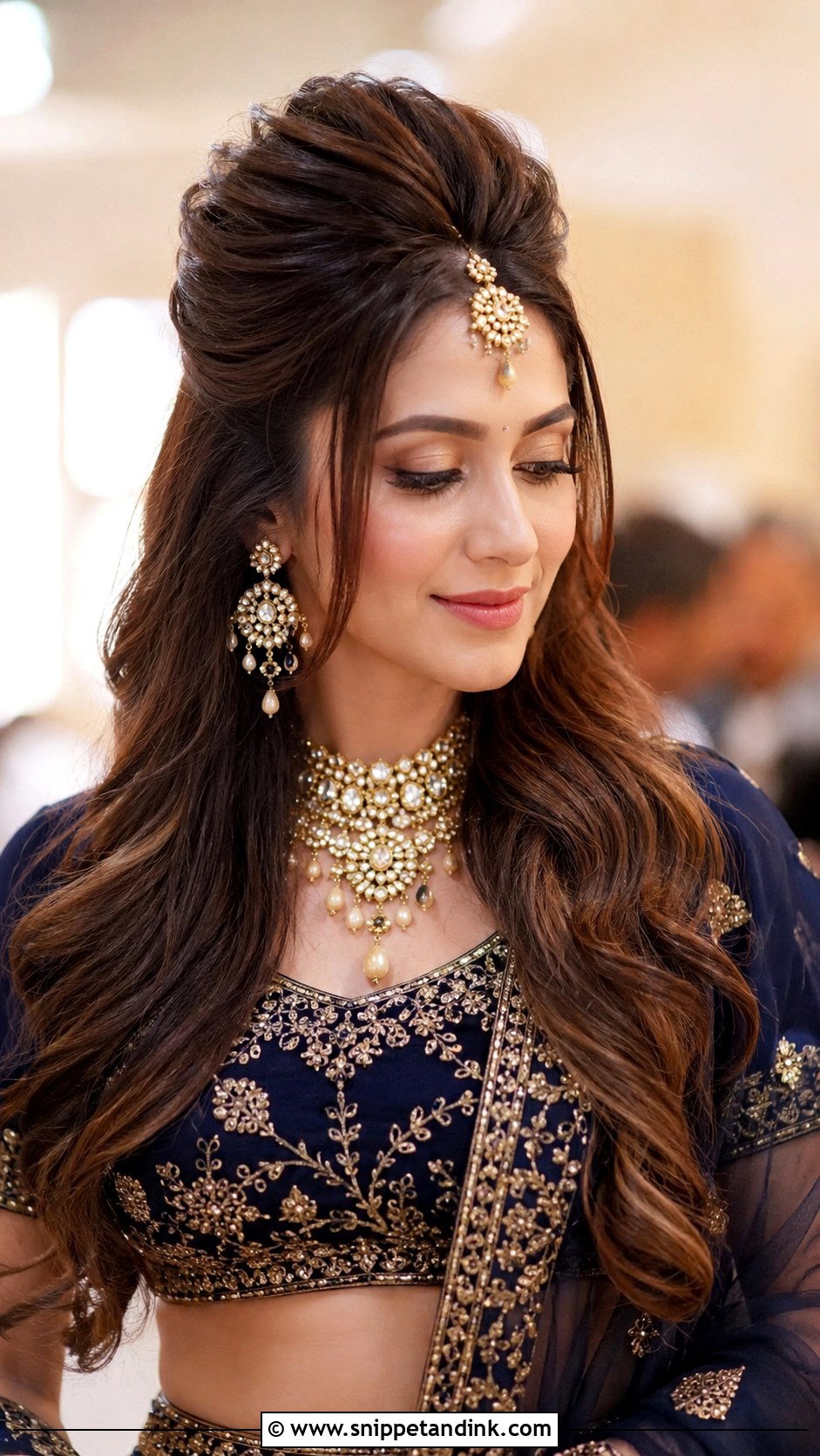 Bouffant With Open Hair - Snippet and Ink - 25 Shaadi Hairstyles