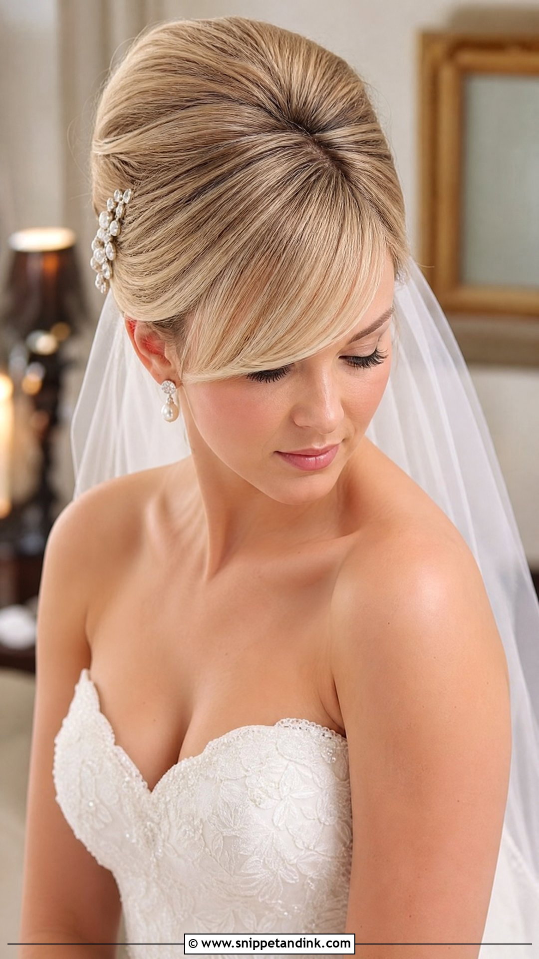 Bouffant With Side Swept Bangs - Snippet and Ink - 25 60s Wedding Hair Ideas