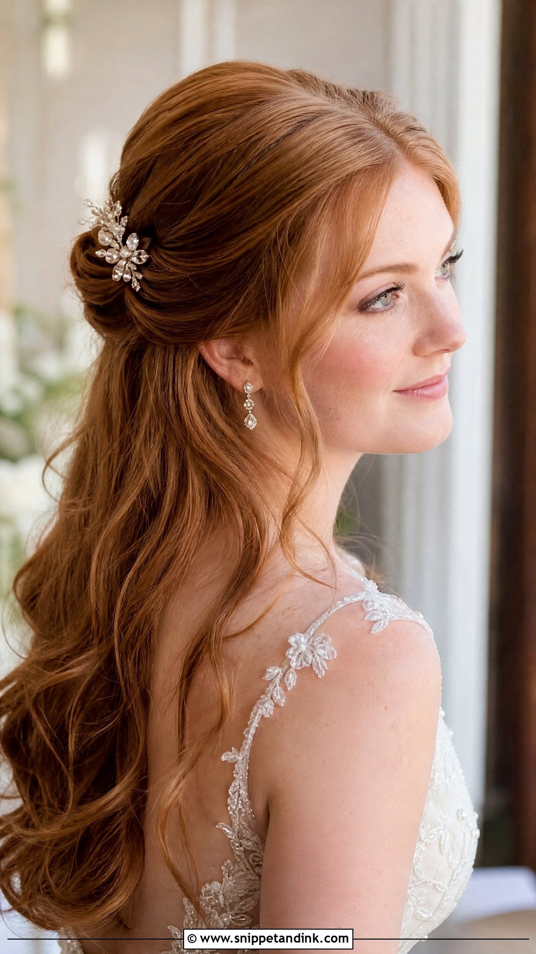Bouncy Blow Dry Wedding Hair Half Up - Snippet and Ink - 15 Bouncy Blow Dry Wedding Hair Ideas