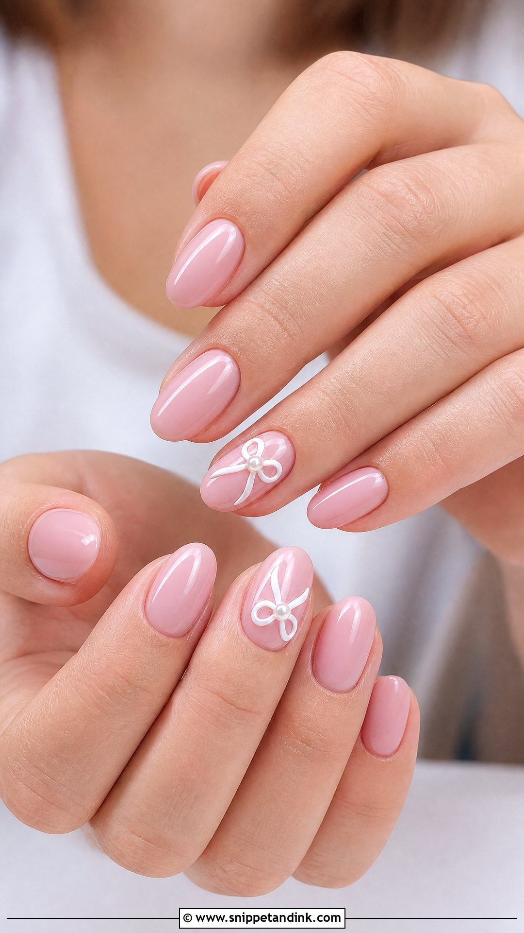 Bow Bridal Nails - Snippet and Ink - 35 Bridal Nail Art Ideas