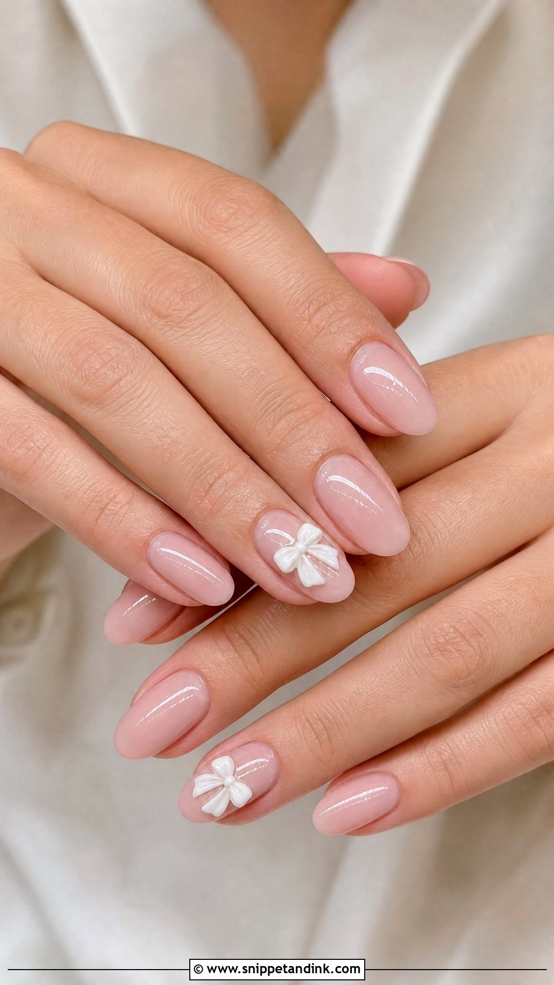 Bow Bridal Nails - Snippet and Ink - 35 Bridal Nails