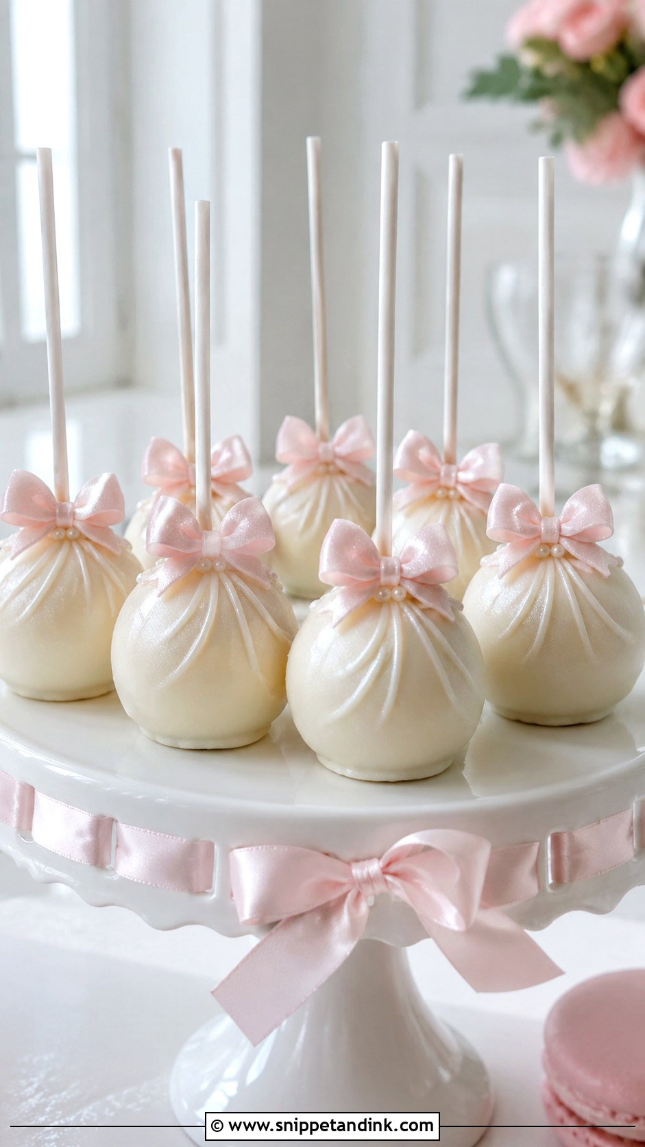 Bow Bride Cake Pops - Snippet and Ink - 35 Bride Cake Pops