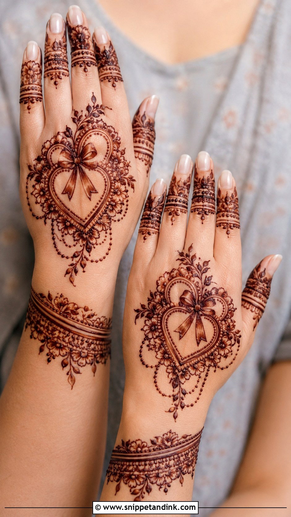 Bow Cuff Mehndi Design - Snippet and Ink - 30 Bow Mehndi Designs