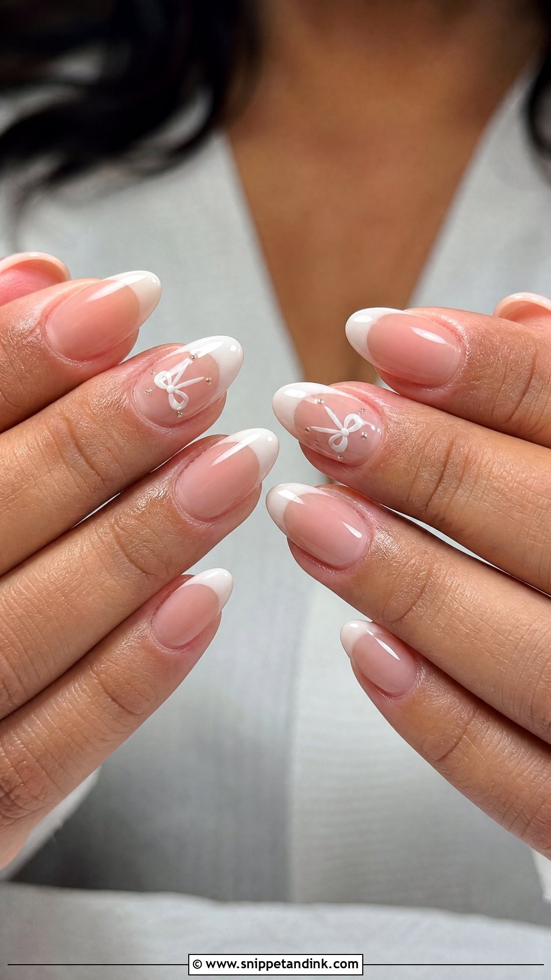 Bow Engagement Nails - Snippet and Ink - 25 Fun Engagement Nails